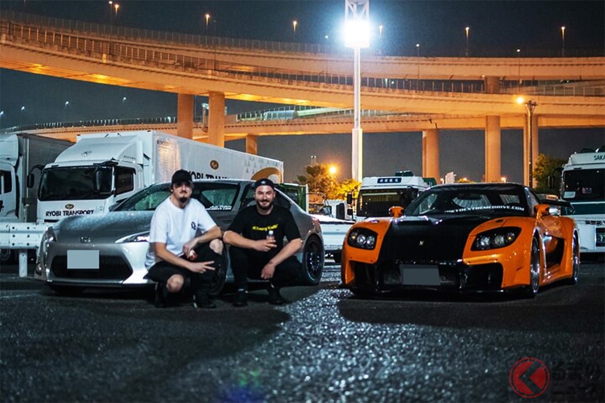 大黒PAにやってきた外国人観光客(PHOTO:Tokyo Extreme Drive)