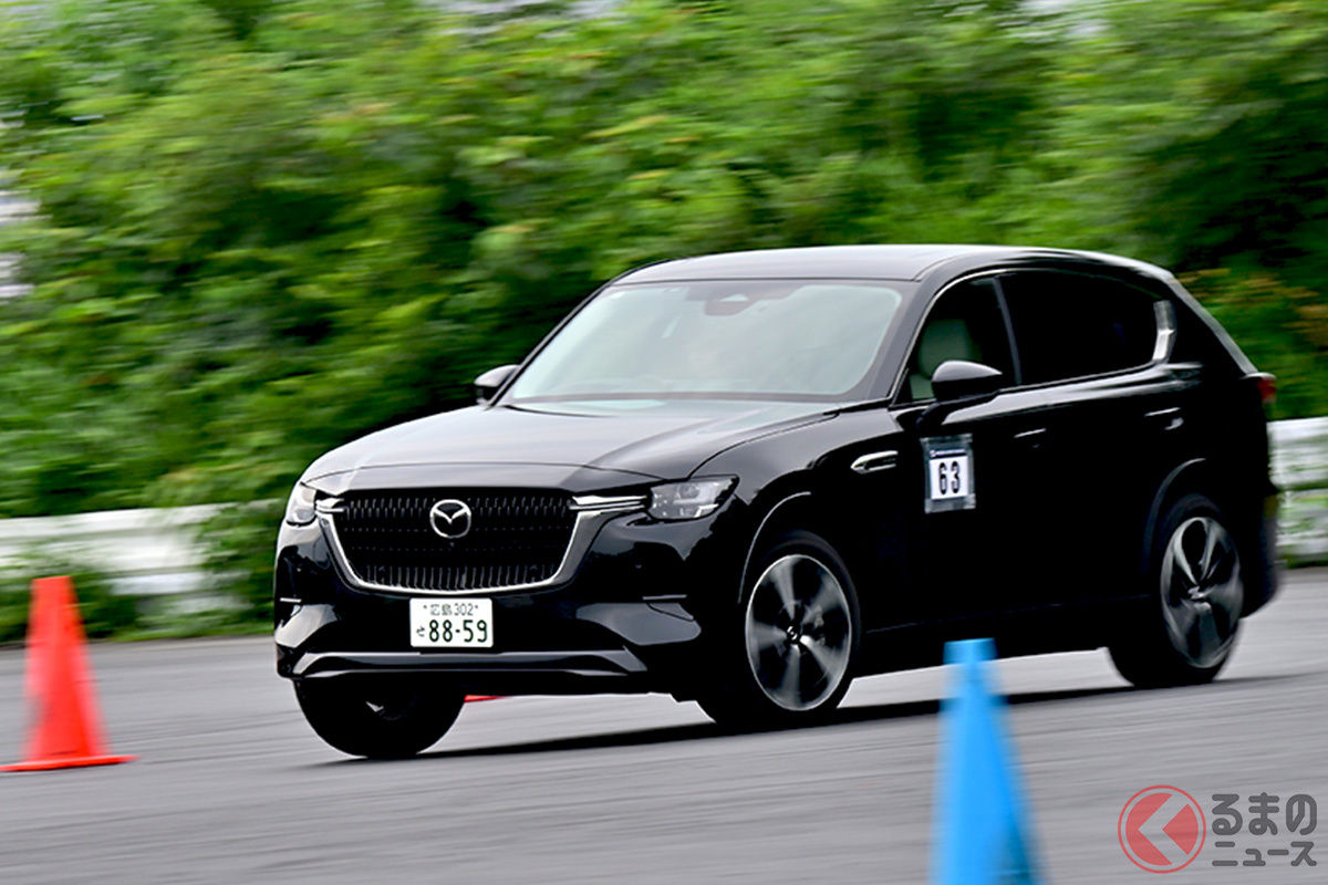 CX-60 PHEVでジムカーナに挑戦。車重2090kgとは思えないフットワークに驚いた!