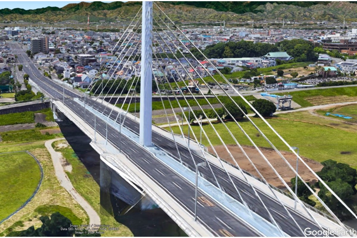 湘南新道の「湘南銀河大橋」（画像：Google Earth）。