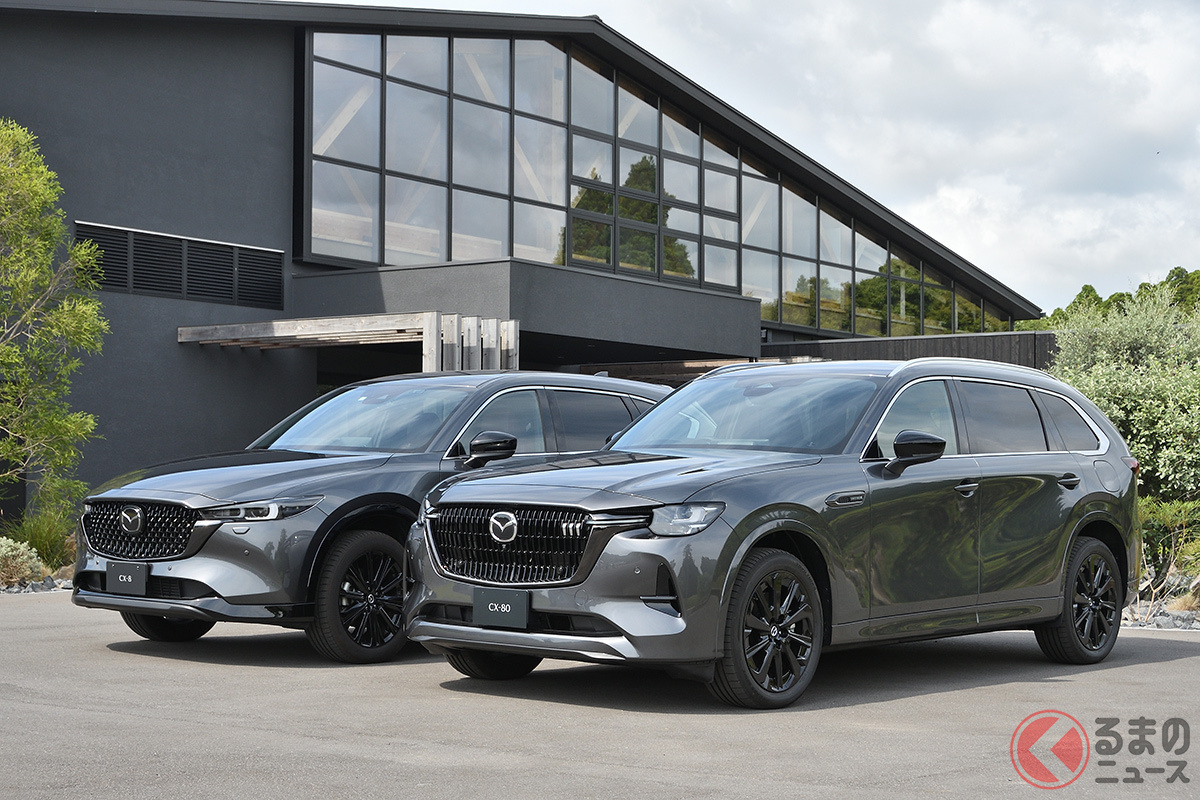 右が「CX-80」で左が「CX-8」