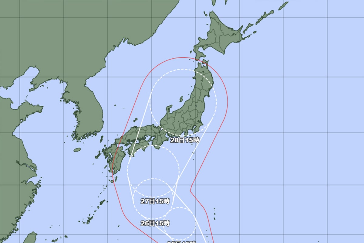 「台風10号」が週明けに上陸か…！ 今後どうなる？（出典：気象庁ホームページ／Japan Meteorological Agency）