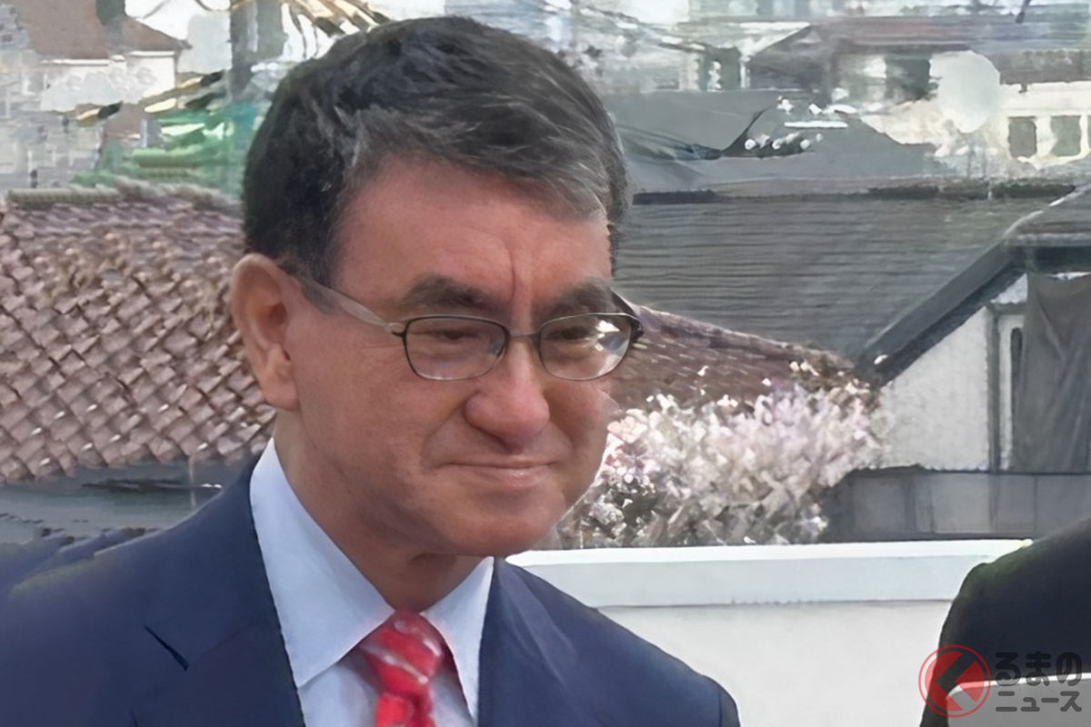 2024年9月に自民党総裁選総裁選への出馬を表明した河野太郎デジタル大臣(写真:日本型ライドシェア出発式)