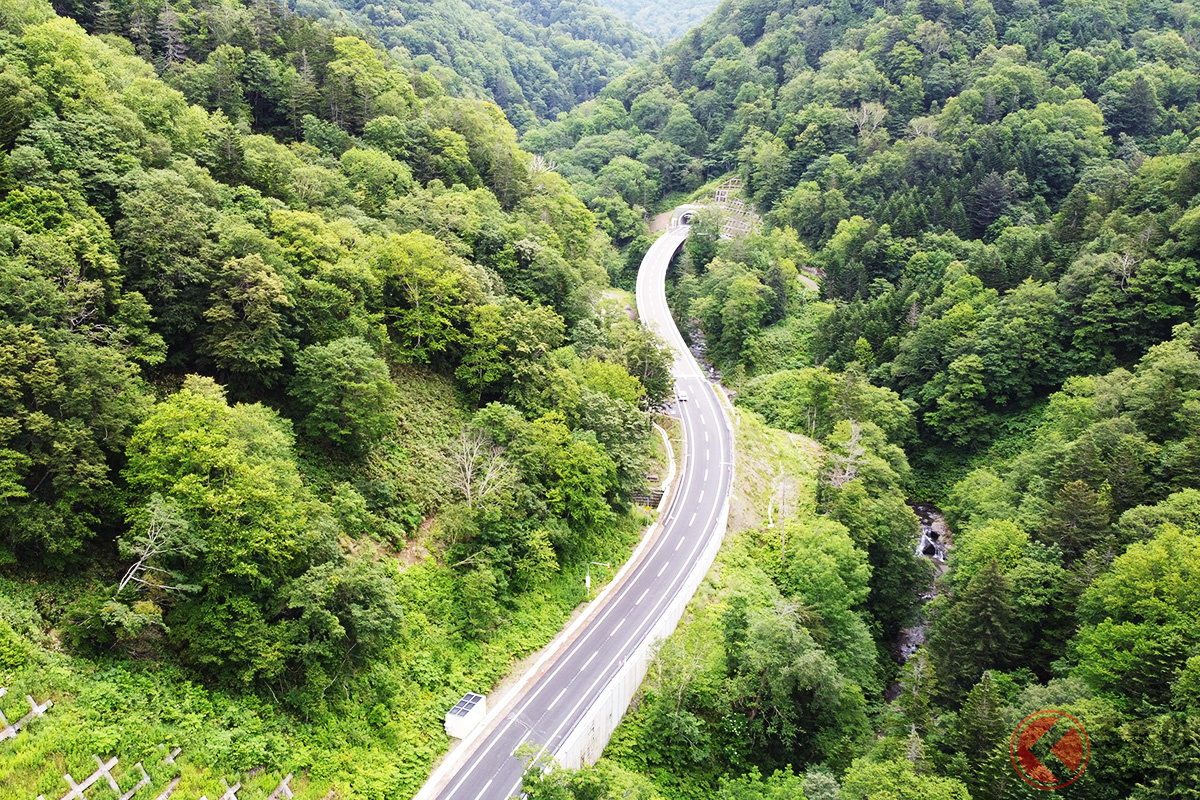 開通した美唄富良野線の上空写真(画像提供:北海道空知総合振興局札幌建設管理部)