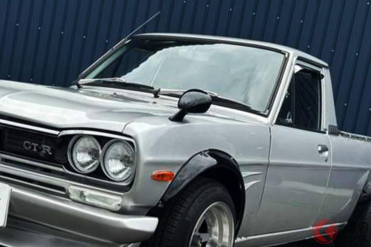 なんじゃこりゃ? 「サニートラック」にハコスカ顔を流用した珍しい個体(画像提供:バクヤスオート)