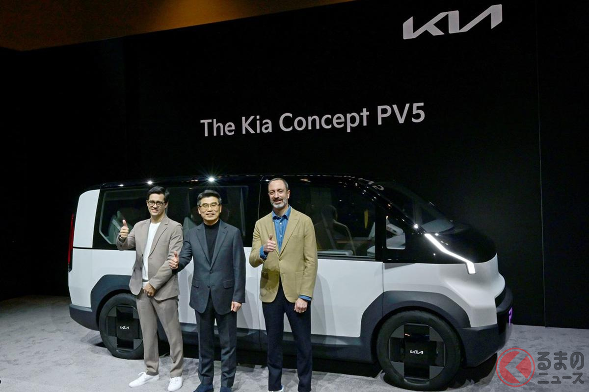 CES 2024ではKia PBVコンセプトモデル5台を発表。コンセプトPV5派生型3台、コンセプトPV7、コンセプトPV1となっている