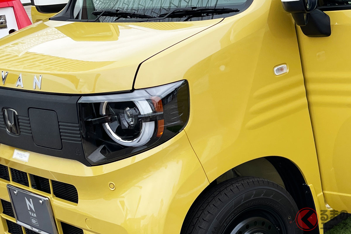 ホンダ新型「N-VAN e:」(純正アクセサリー着用車)アウトドアデイジャパン神戸 2024展示車