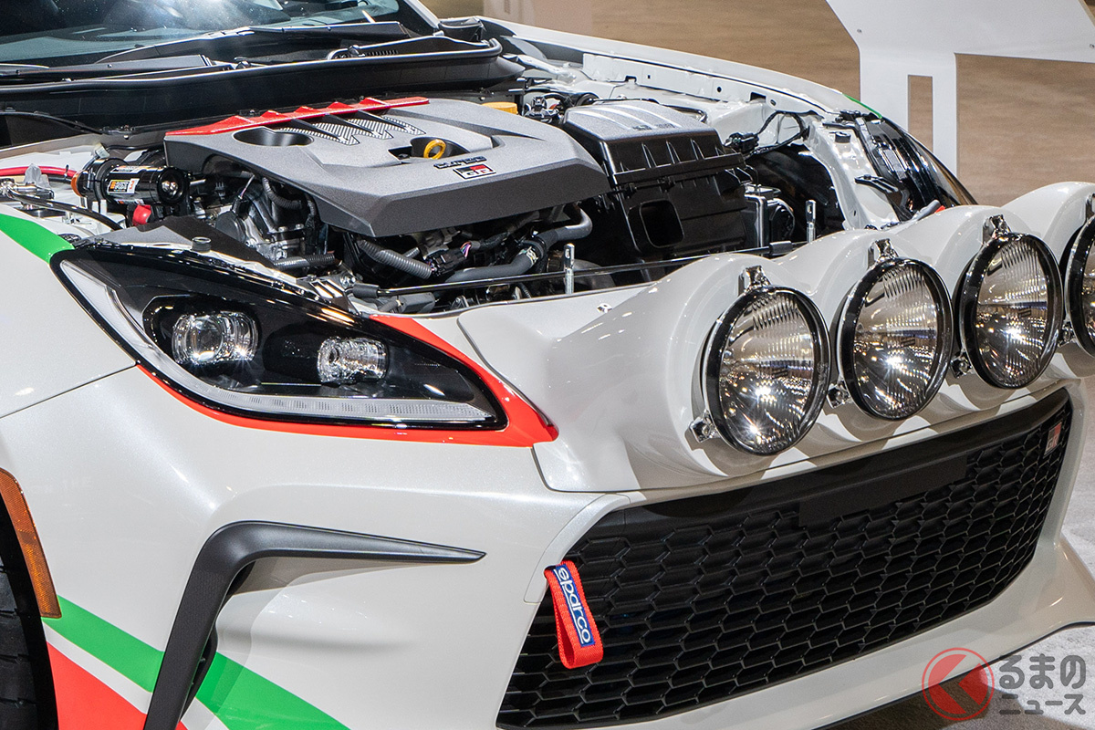 「SEMAショー2024」にてお披露目された「セリカ GT-FOUR」を意識する「GR86ラリー・レガシー・コンセプト」(現地撮影:加藤博人)