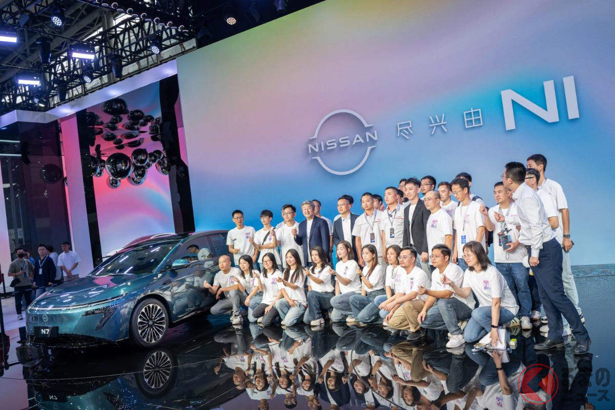 広州モーターショー2024の日産「N7」発表会の様子(現地撮影:加藤博人)