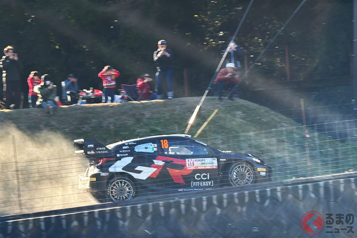 ラリージャパンには地元愛知県の勝田貴元選手も参戦!結果は4位に(撮影:筆者)