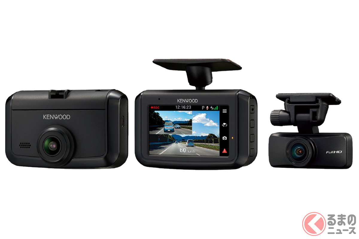 KENWOODの前後撮影対応2カメラドライブレコーダー「DRV-G50W」