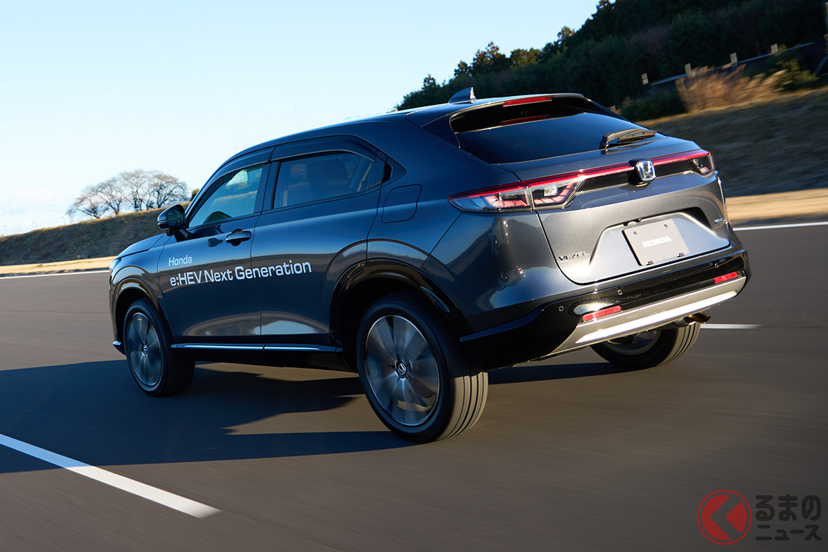 「ヴェゼル」をベースにした次世代「e:HEV」の実験車両