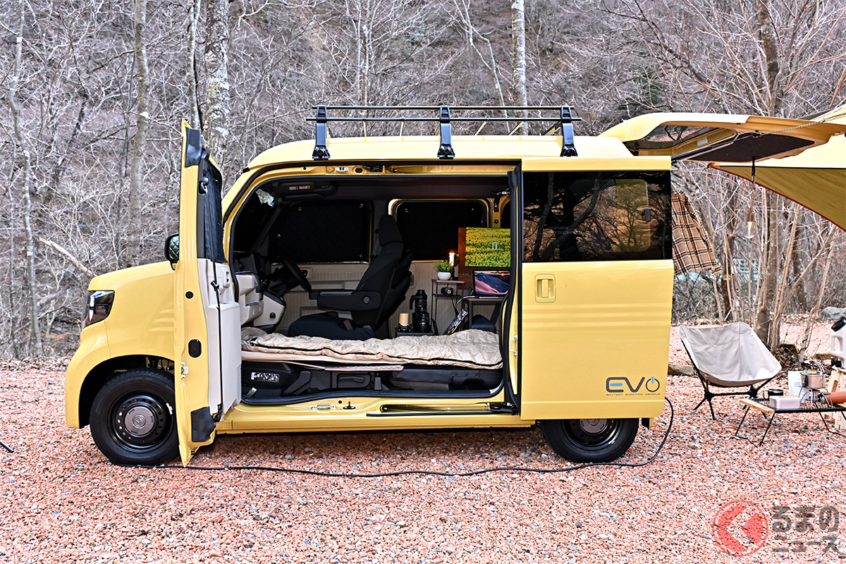 「N-VAN e:」が移動可能な仕事場にも変身