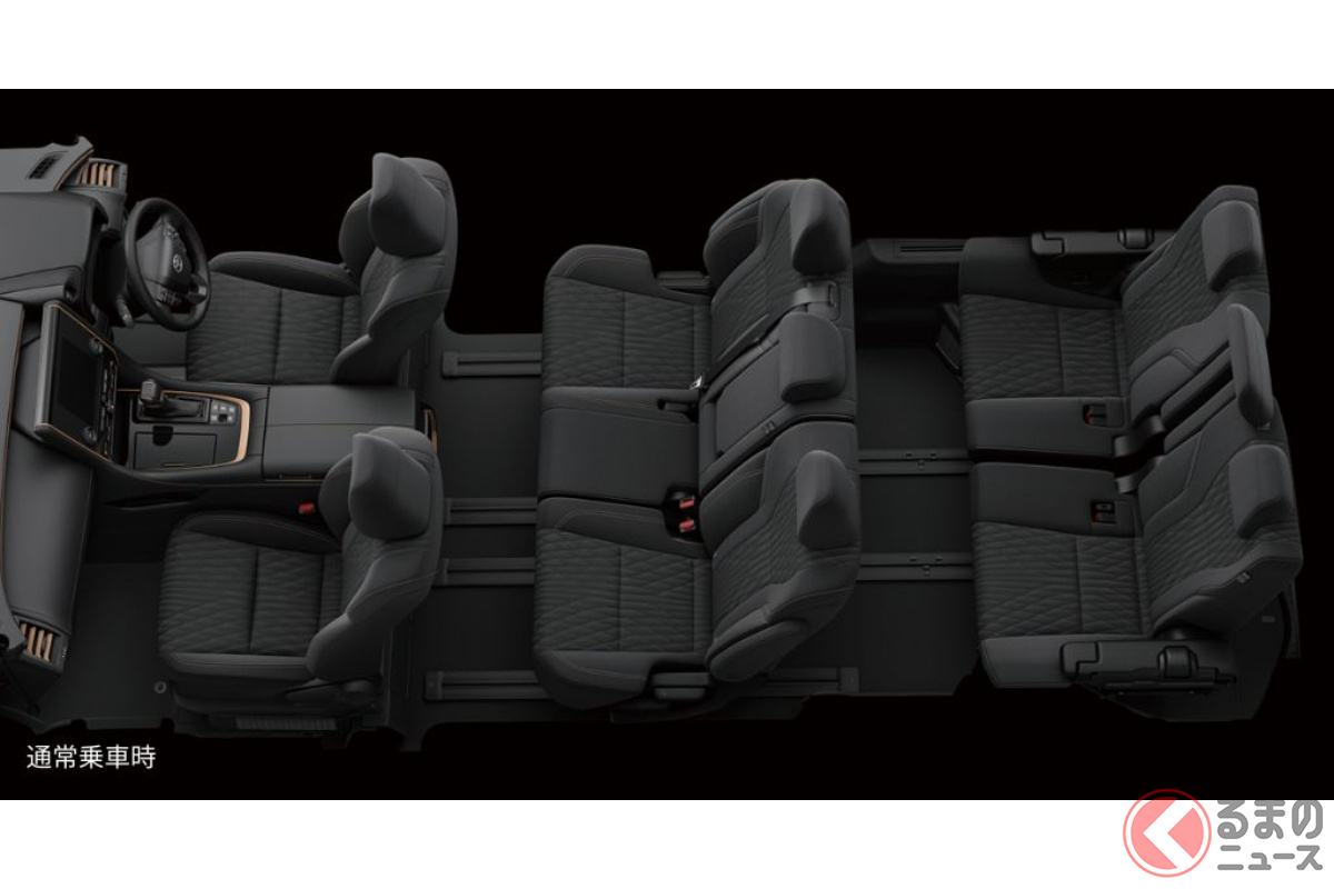 アルファード唯一の8人乗りシート