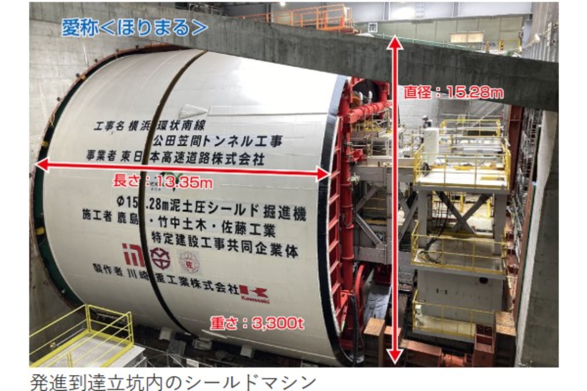 公田笠間トンネルのシールドマシン（画像：NEXCO東日本）