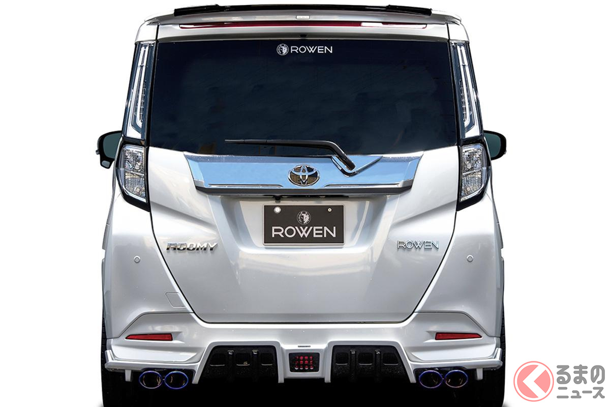 後ろ姿も凄い! トヨタ「ルーミーRowenコンプリートカー」(画像提供:Rowen横浜店)