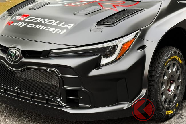 トヨタ「凄いGRカローラ」世界初公開！ ワイドな黒ボディにデカ