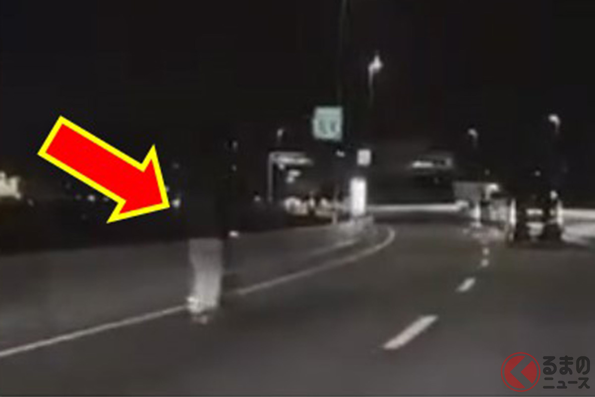 首都高羽田線で撮影された電動キックボード不法侵入の様子(動画・画像提供:Aさん)