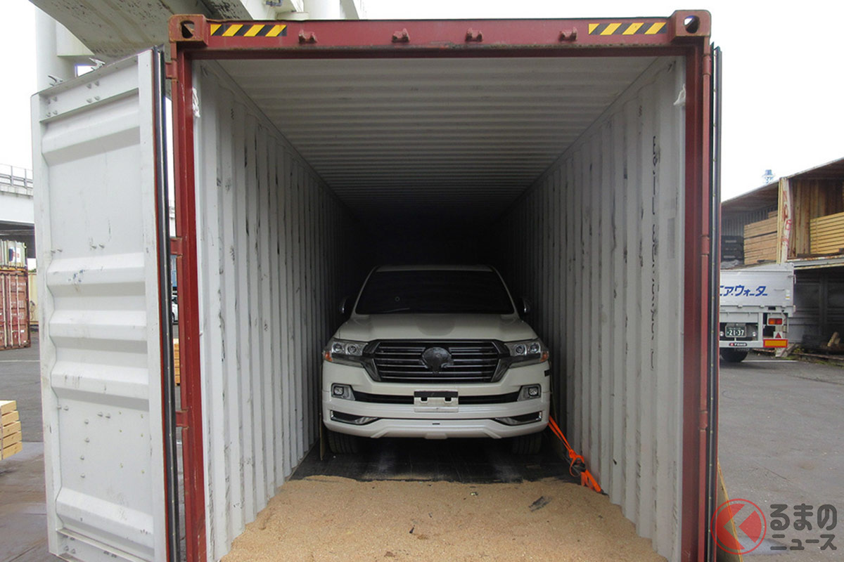 令和6年4月に横浜税関で発生した盗難車不正輸出未遂(虚偽の輸出申告)事件(画像:税関)