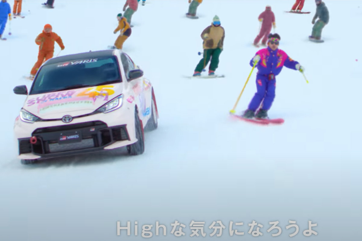 あの映画をオマージュした動画「サーフ天国、スキー天国、ドライブ天国」が公開！（画像：TOYOTA GAZOO Racing）