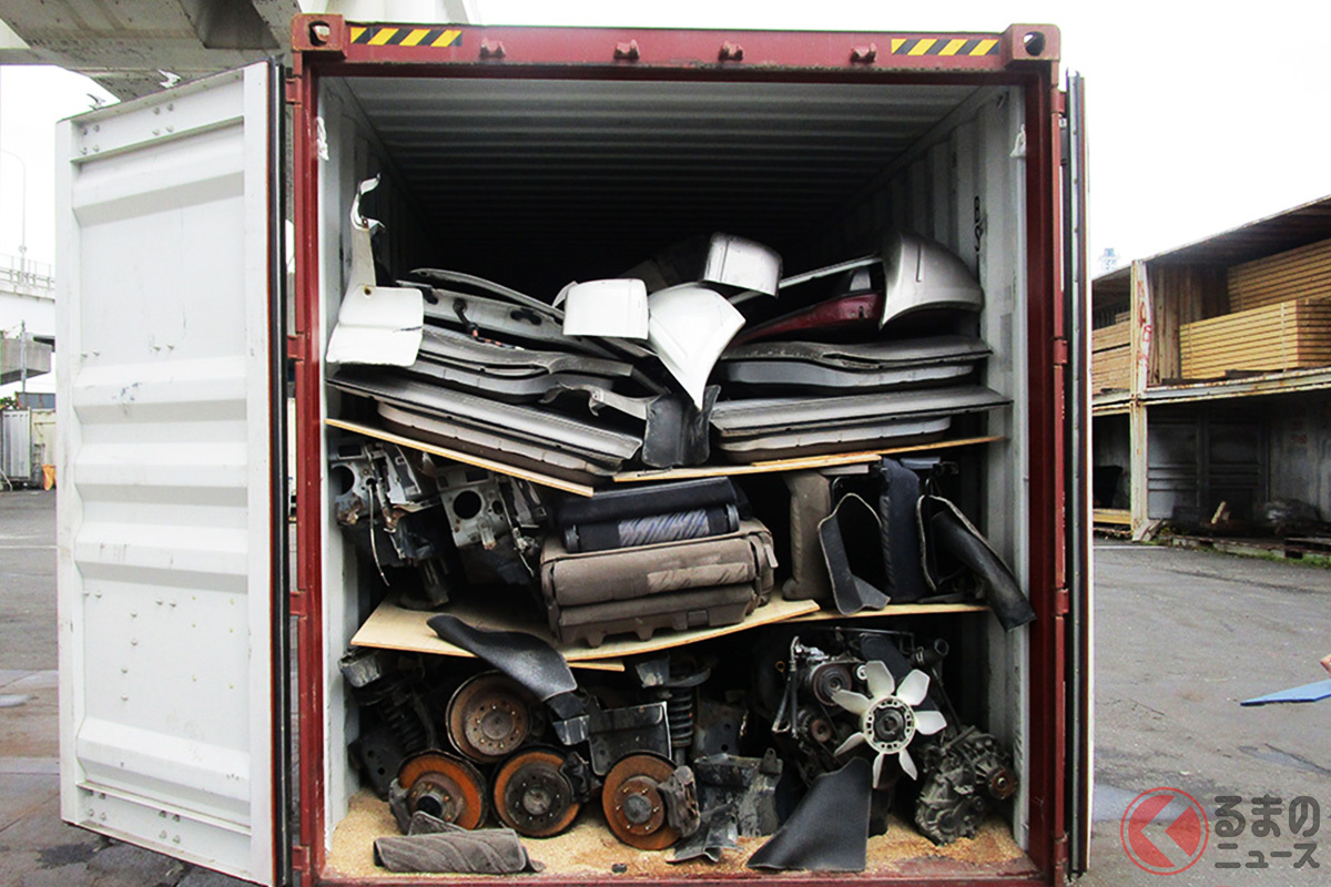 海外に不正輸出しようとする間際で逮捕される事例が後を絶たない(画像:令和6年4月に横浜税関で発生した盗難車不正輸出未遂/提供:税関)