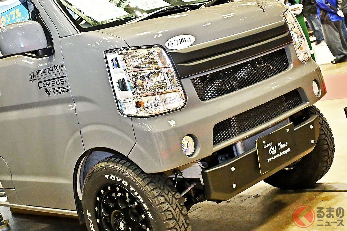 JCCS2025会場に出展された数多くの軽キャンパーのなかでも特に個性が光っていた「オフタイムBASE」