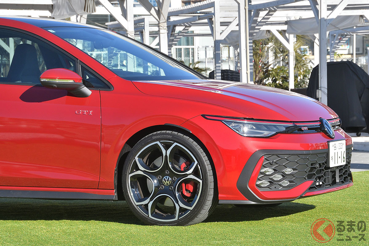 精悍なホイールが引き立つ「ゴルフGTI」