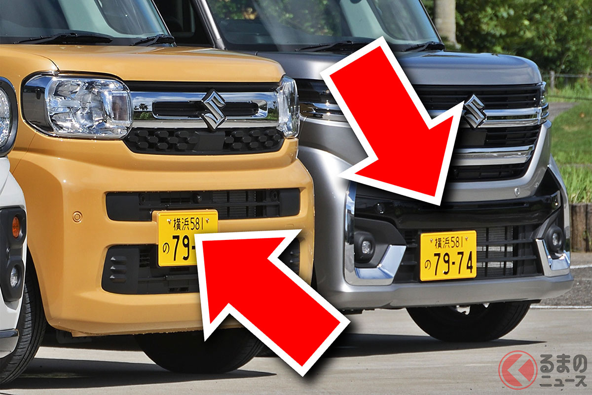 なんで軽自動車はナンバープレートがズレてる?