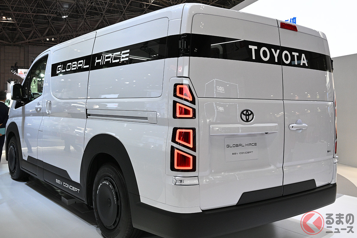 300系ハイエースとしてはBEV版の登場も示唆されている(画像はジャパンモビリティショー2023にて)