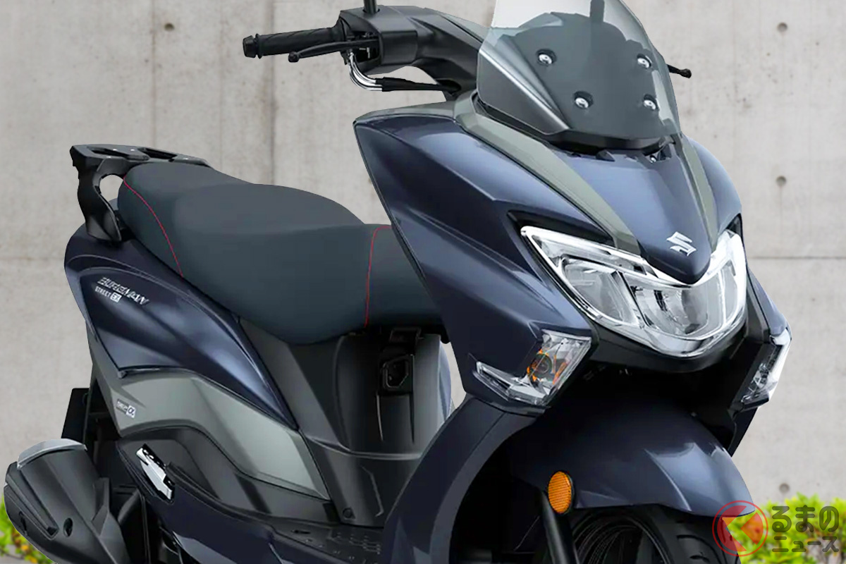 1リッター56kmの燃費性能を誇る、スズキ「バーグマン125EX」
