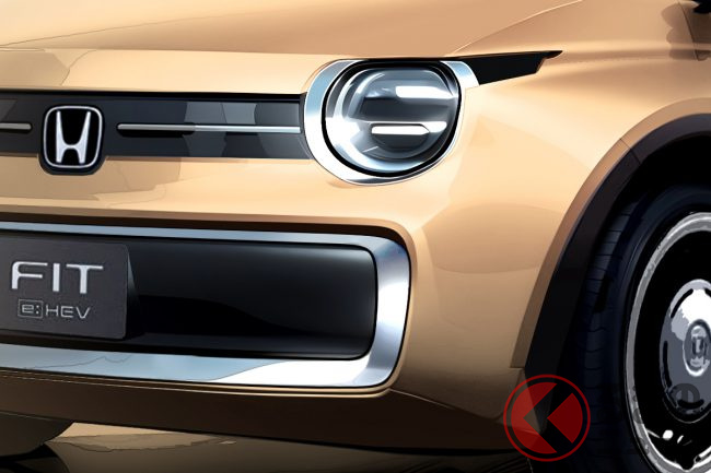 ホンダ新型「フィット」!? 丸目ヘッドライトな「旧車デザイン」に