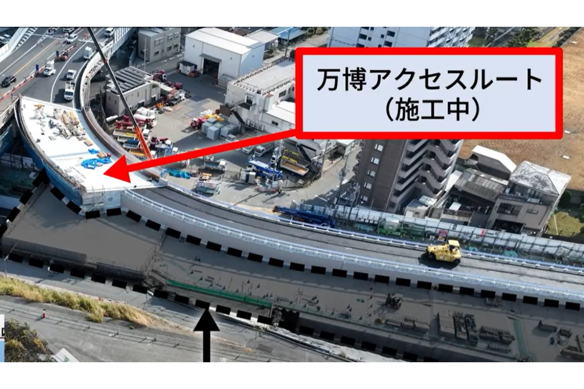 工事が進む淀川左岸線（画像：大阪市）