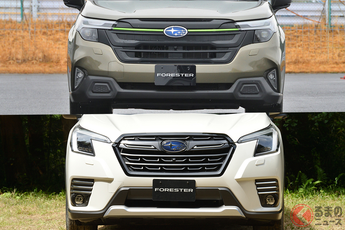 どっちの顔が好き?(上:6代目フォレスター/下:5代目フォレスター)