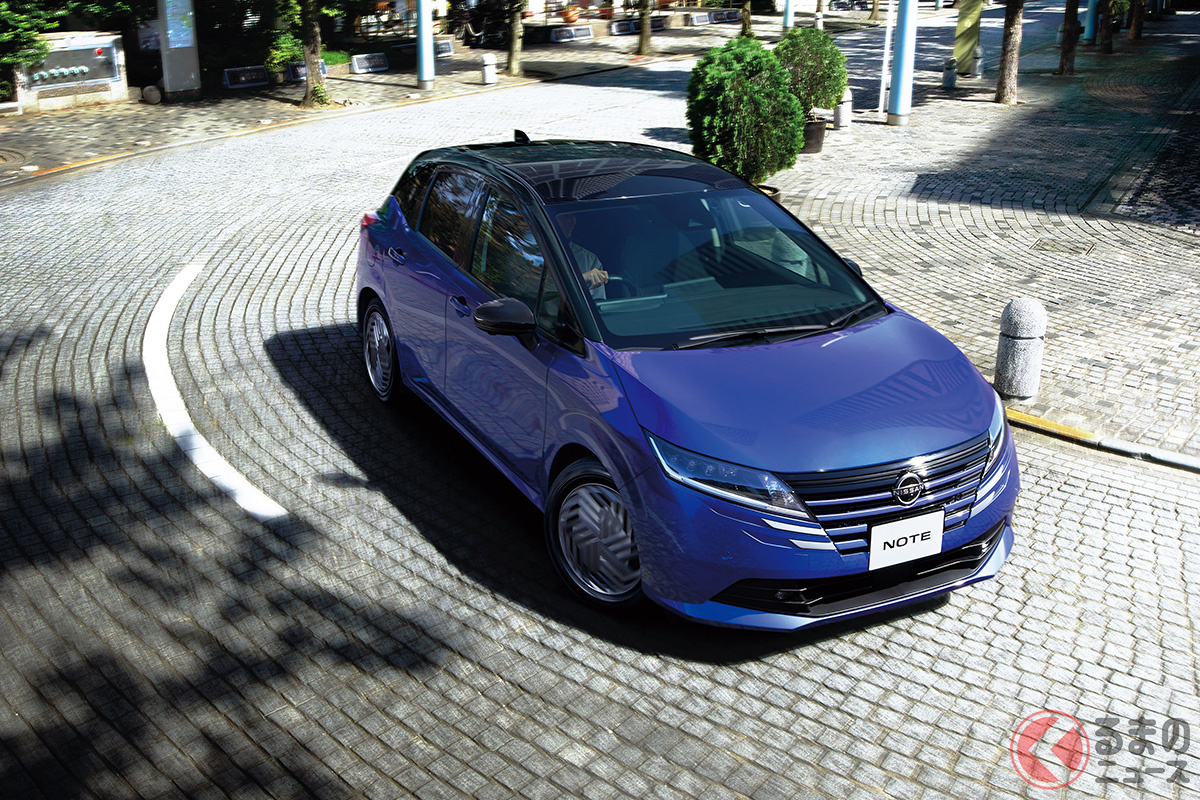 最近では2024年1月にマイナーチェンジした「ノート」を発売。2024年1月には「ノートオーラ」をマイナーチェンジして発売している(画像はノート)
