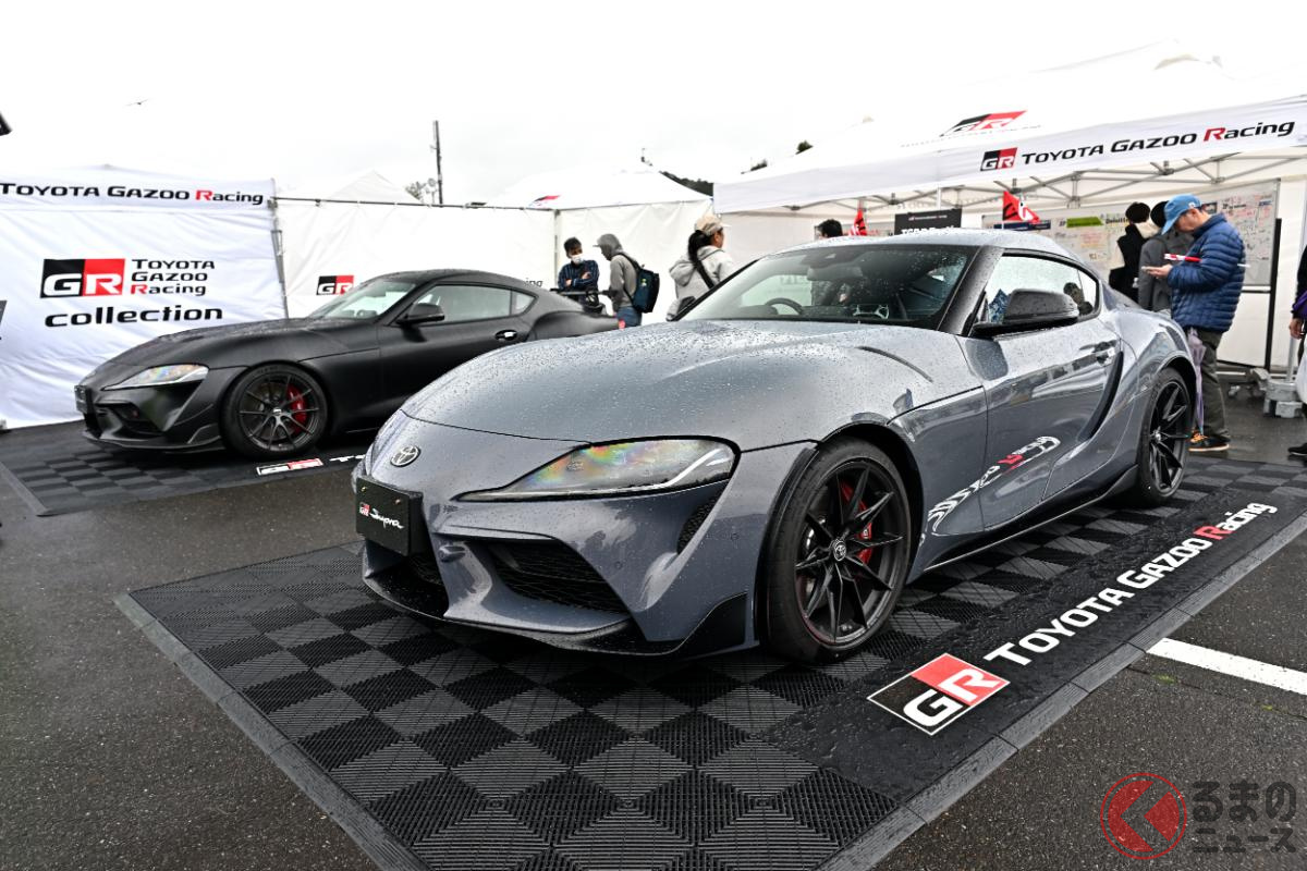 会場にはGRスープラ(3.0リッター)一部改良モデルも同時に展示