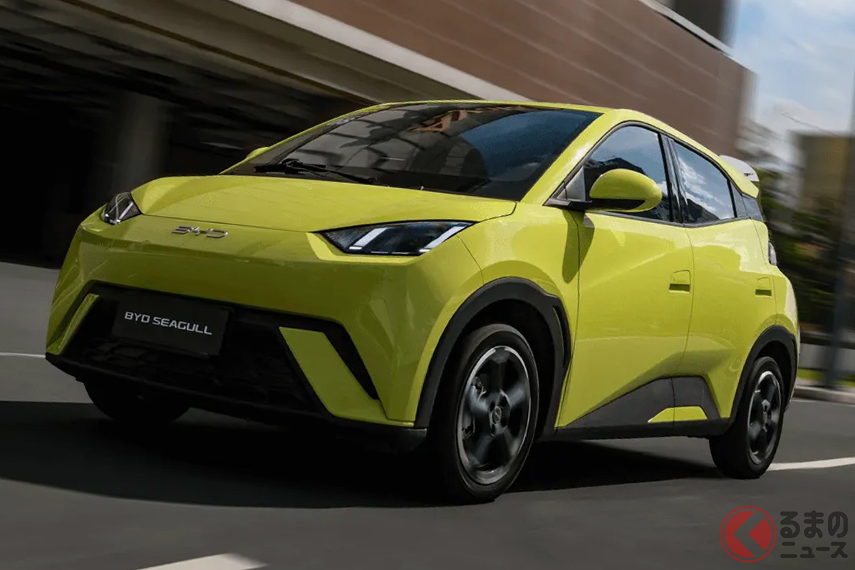 BYDの低価格帯EV「シガール」。これに近しいモデルとして軽EVが投入されるのか