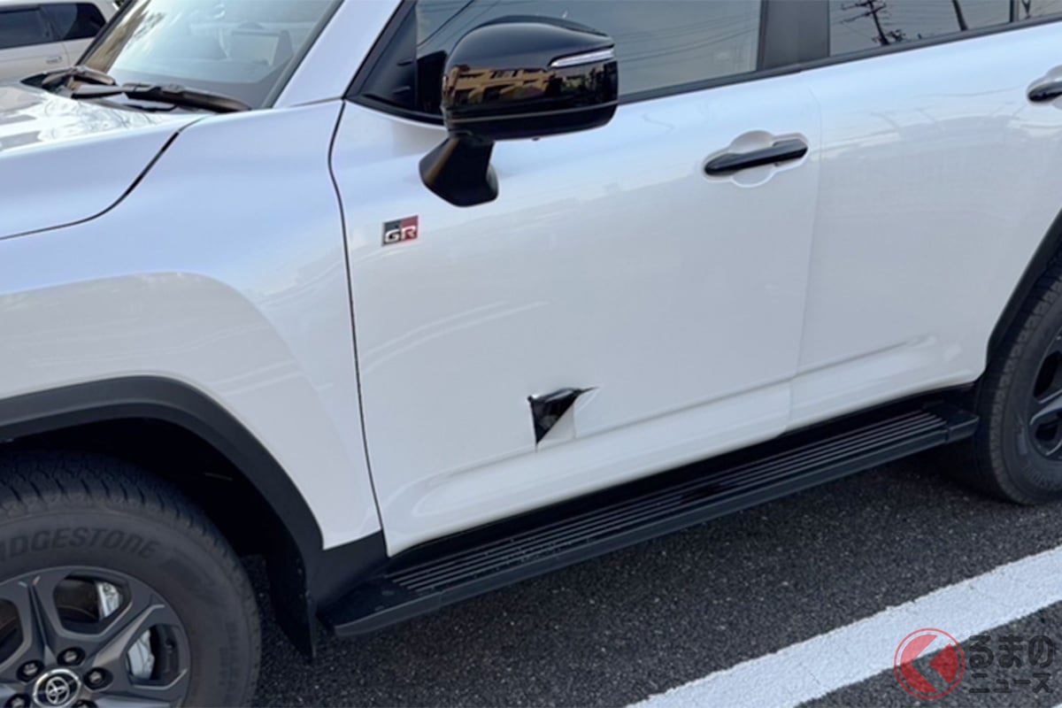 まさか…ドアに穴があけられている…(画像提供:一般社団法人自動車盗難防止協会)