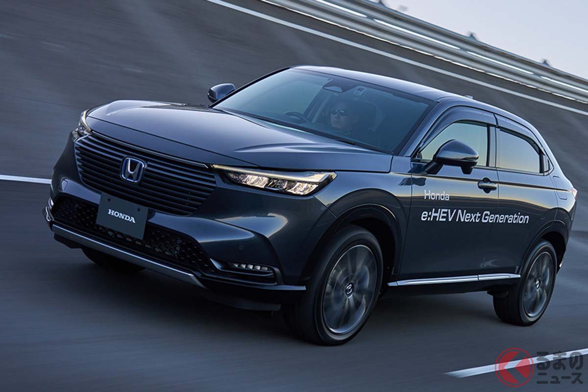 次世代ハイブリッドを投入へ!(画像は「ヴェゼル」をベースにした次世代「e:HEV」の実験車両)