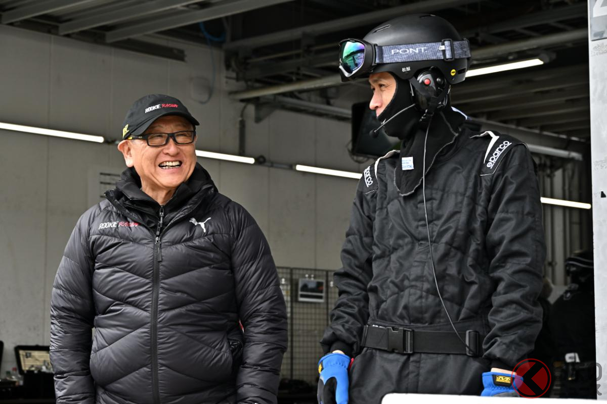 ROOKIE Racingのオーナーでもるトヨタの豊田章男会長、ドライバーとしてはモリゾウとして走る(撮影:雪岡直樹)