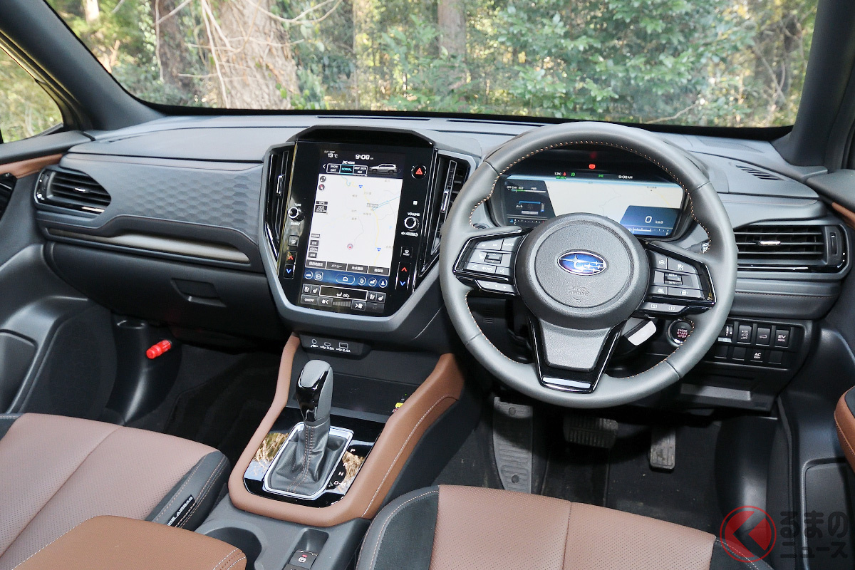 新型「フォレスター」のスタイリッシュなインテリア