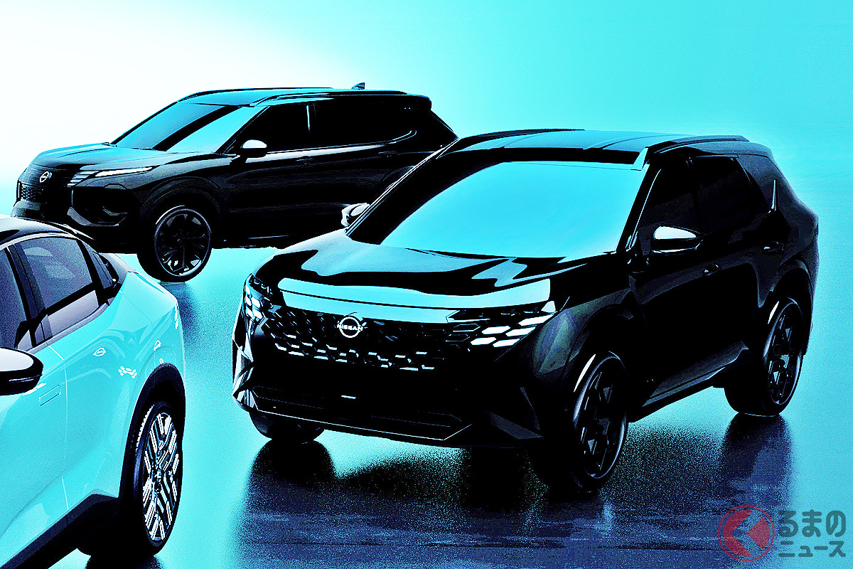 日産が2025年5月に発表した新商品と新技術の投入計画発表において「北米向けの新型車」として紹介した中には、次期「ローグ」「ローグPHEV」とみられるSUVの姿も!