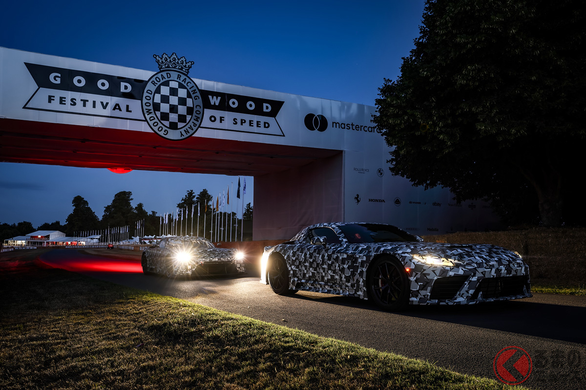 英国で開催されたスピードの祭典「GOODWOOD」で「TOYOTA GT Concept」と「TOYOTA GT Racing Concept」を世界初公開! これのレクサス版が「LFA後継モデルなのか?」(画像:トヨタ自動車株式会社SNSより)
