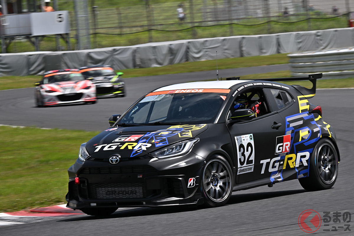 今回のオートポリスでは「GRヤリス M コンセプト」の代わりにニュルを走った「GRヤリス」が参戦した(撮影:雪岡直樹)