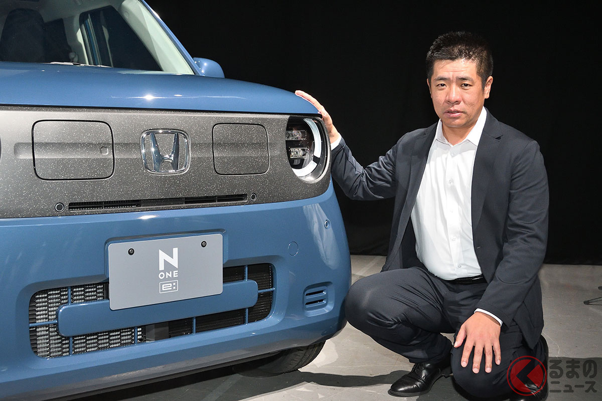 ホンダ新型「N-ONE e：」と開発担当者の堀田 英智氏