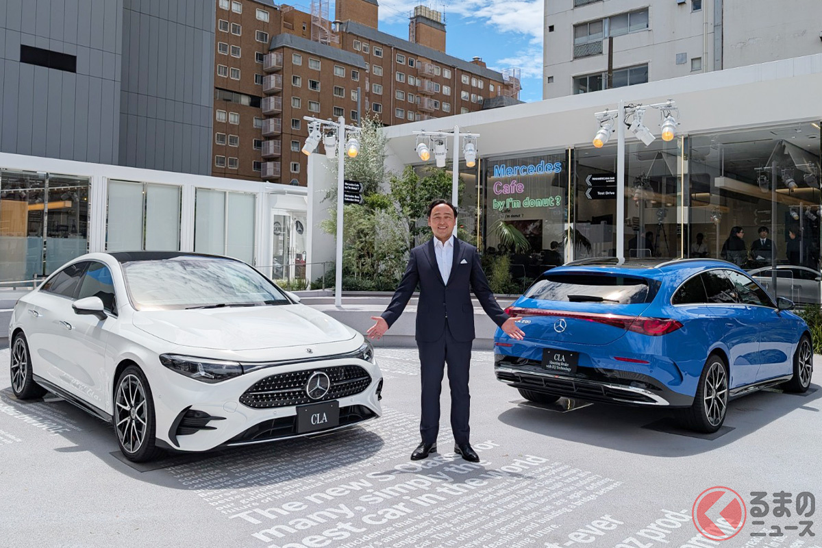 新型モデルについて説明する、メルセデス・ベンツ日本の社長兼CEOのゲルティンガー剛氏