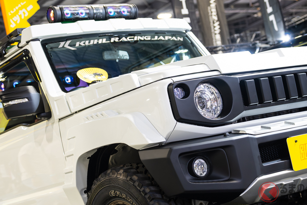 オートメッセ in 愛知2025のKUHL JAPANブースに展示された「ジムニーシエラ BLOCKER」