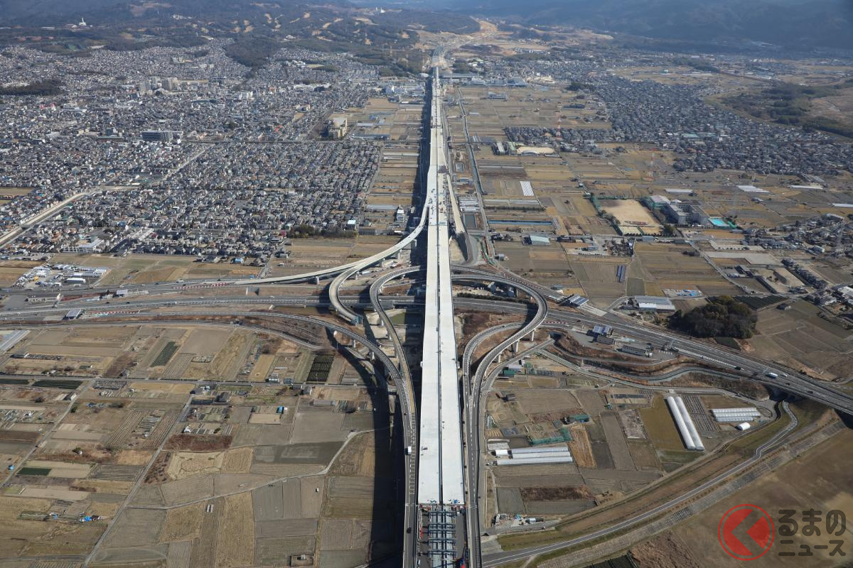 城陽高架橋付近の様子（画像：NEXCO西日本）