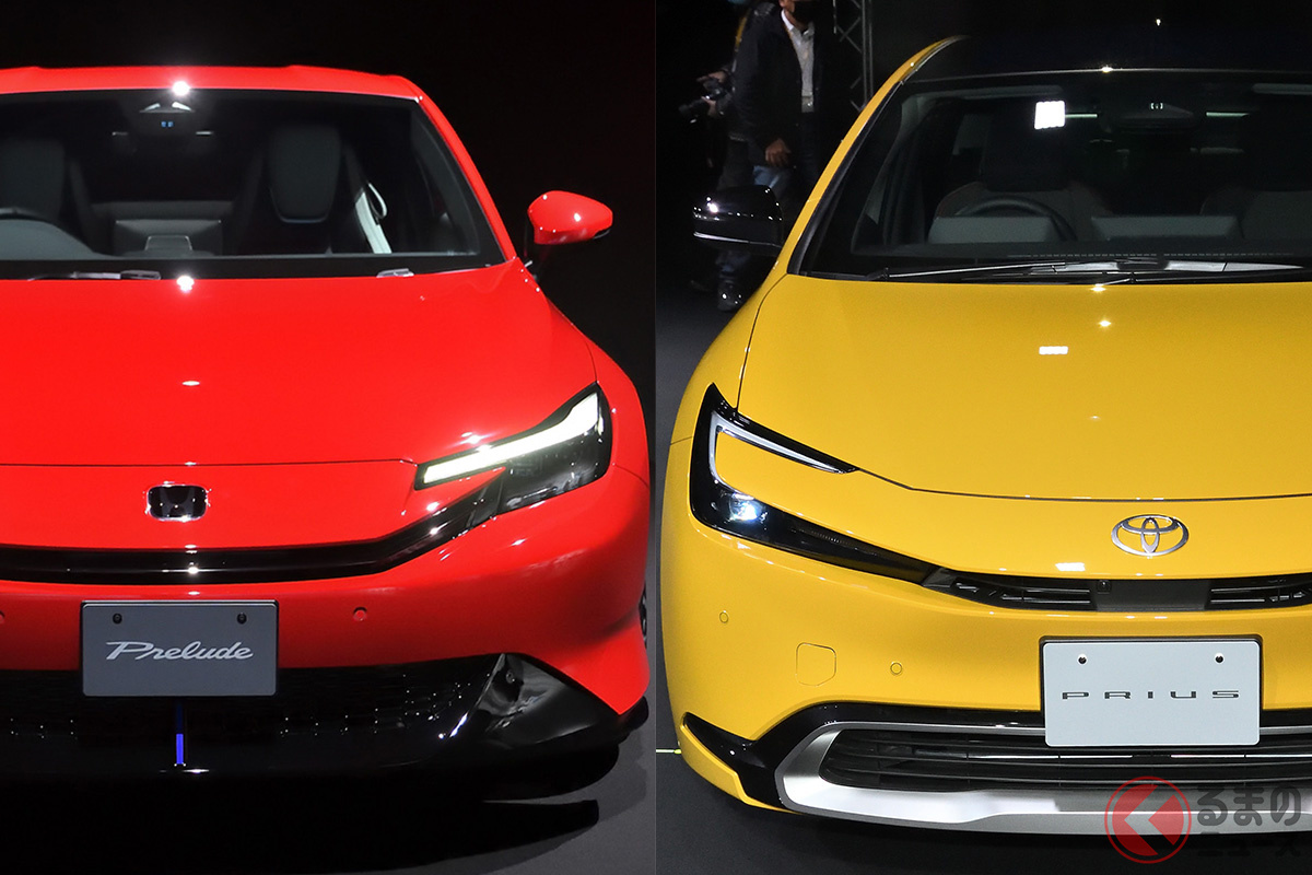 フェイスデザインは似ている？ （左：プレリュード／右：プリウス）