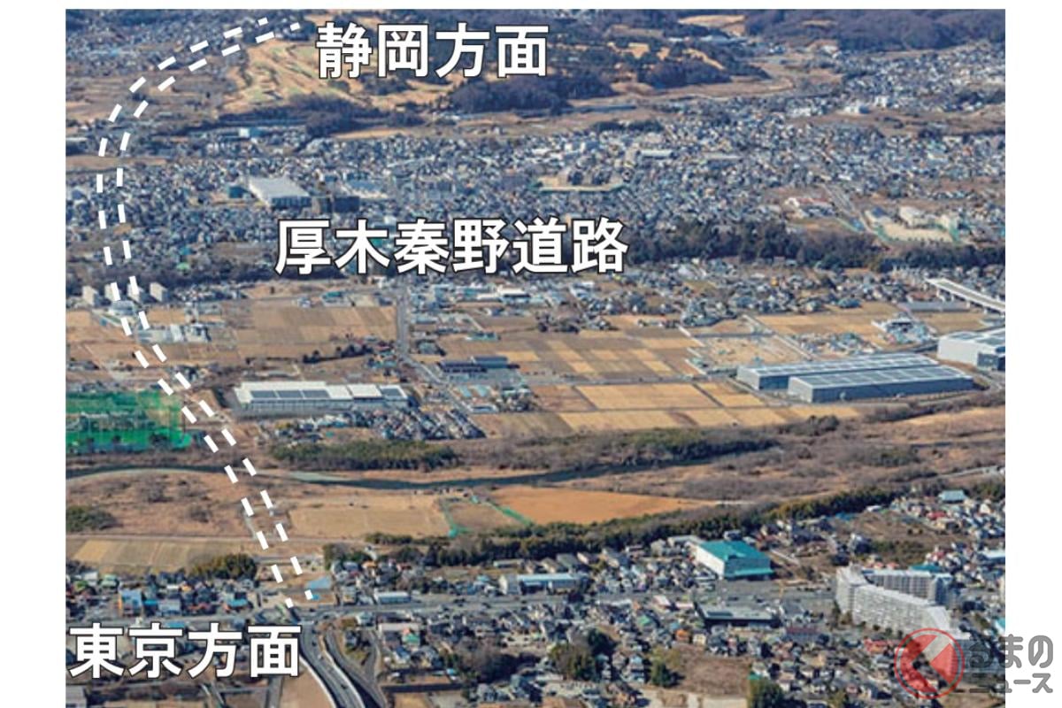 厚木秦野道路工事の状況(画像:国土交通省)
