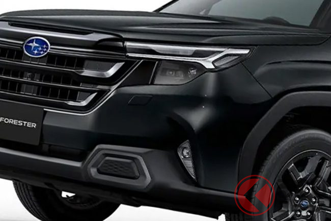 スバル「新型フォレスター」黒いダークパーツが精悍な「ブラック