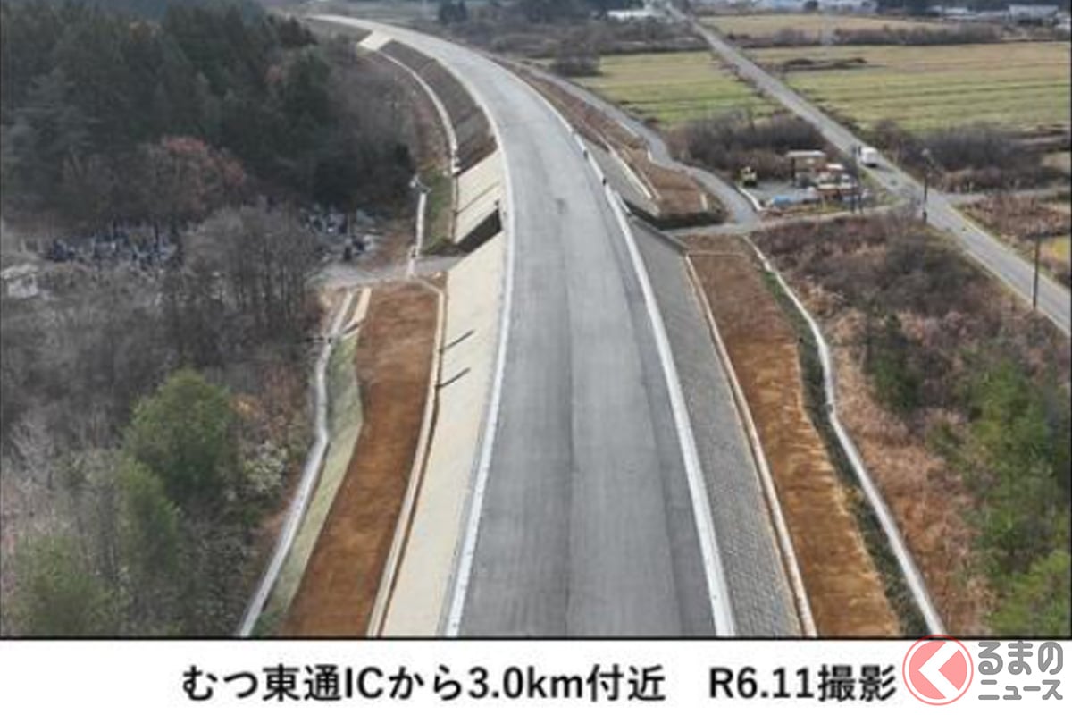 建設が進む下北道の様子(画像:青森県)